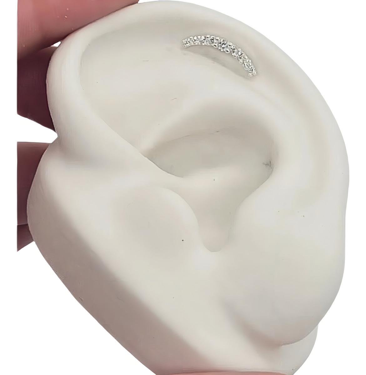 Kit Piercings Conch Cravejado e Cluster Zirconias Prata 925 2
