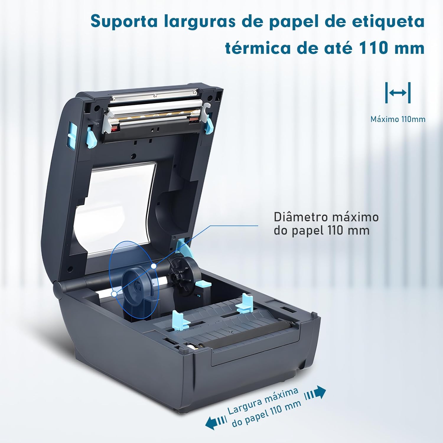 Impressora Térmica Portátil para Recibos e Documentos 2