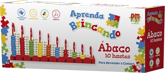 Aprenda Brincando Ábaco 10 Hastes 2