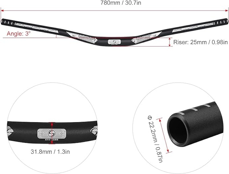 Guidão de Bicicleta 31,8 x 780 mm Ciclismo 3
