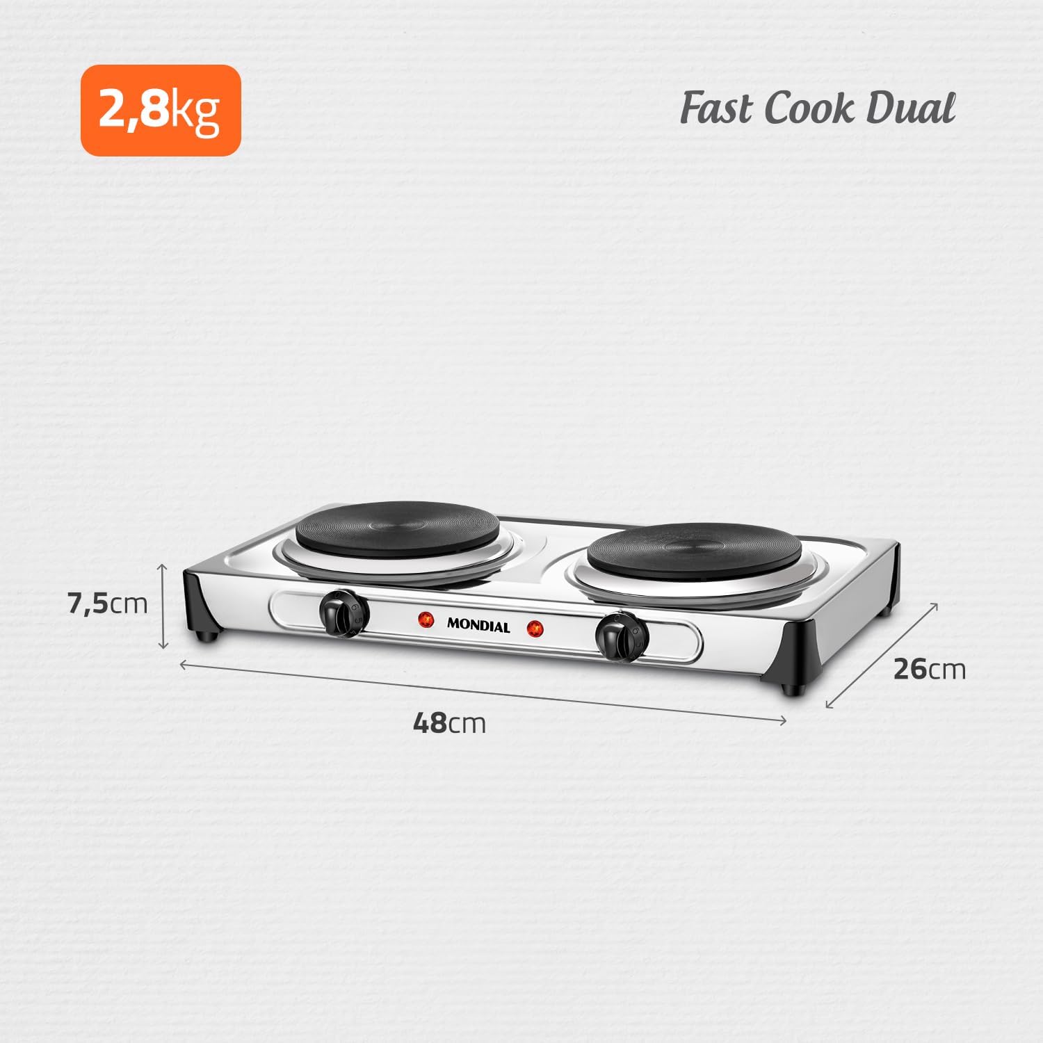 Fogão Elétrico Fast Cook Due 5