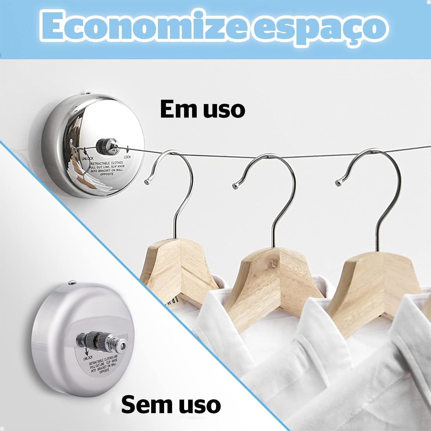 Varal de Parede Retrátil  5