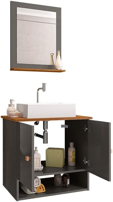 Gabinete Arm Banheiro Deli 2 Portas com Cuba Torino Branca 2