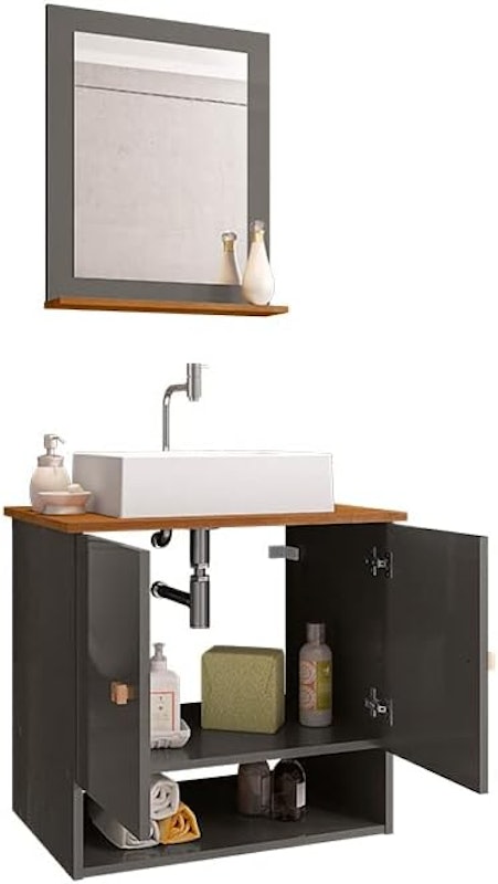 Gabinete Arm Banheiro Deli 2 Portas com Cuba Torino Branca 2