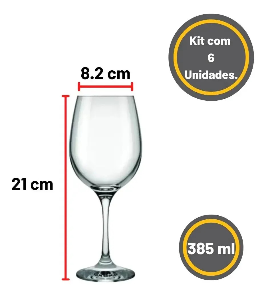 Jogo de Taças de Vinho Barone 3