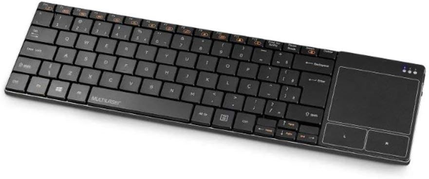 Teclado sem Fio 2,4 GHz com Touch Integrado USB 2
