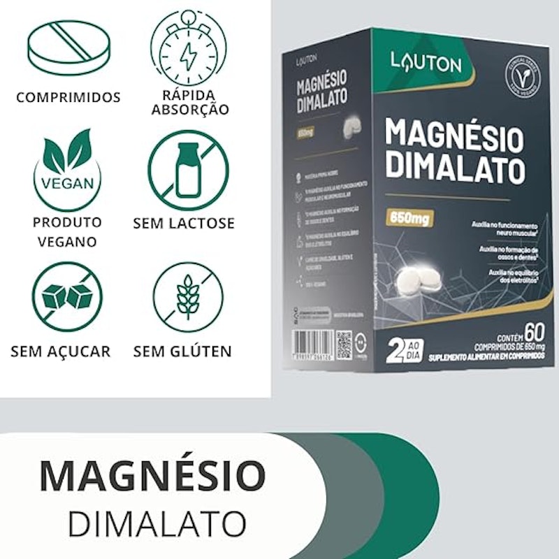 Magnésio Dimalato Max 60 Cápsulas 4