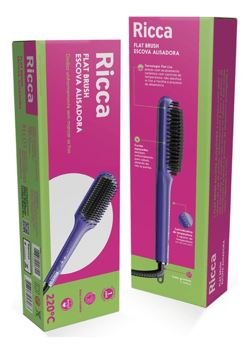 Escova Alisadora Flat Brush 4