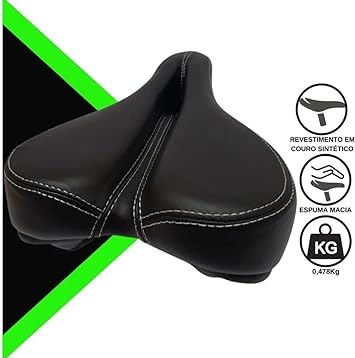 Selim Bike Mtb Logan Md211A-1 Preto com Cavidade Neopreme 5