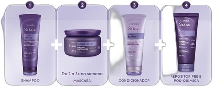 Máscara Capilar Matizadora Siàge Loiro Expert 5