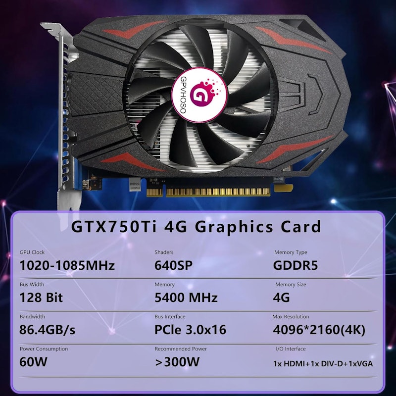 Placa Gráfica GTX 750Ti 4 GB GDDR5 2