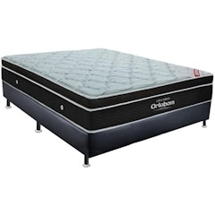 Conjunto Cama Box Cori com Colchão Casal Molas Ensacada Elegant