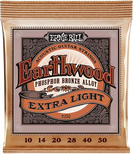 Encordoamento Earthwood Phosphor Bronze Extra Light para Violão 10-50 1