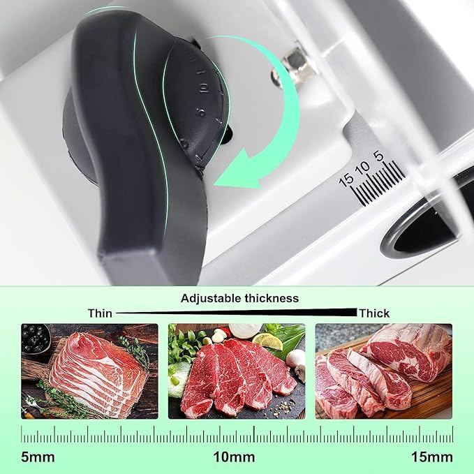 Máquina Fatiadora com 2 Lâminas Removíveis de Aço Inoxidável 2