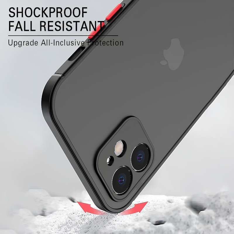 Capa Premium Preta Translúcida com Proteção de Câmera para iPhone 11 4
