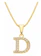 STELLA SEMI JOIAS Colar Letra Inicial Pedras Zirconias Semi Joias Banhado Ouro 18K 1