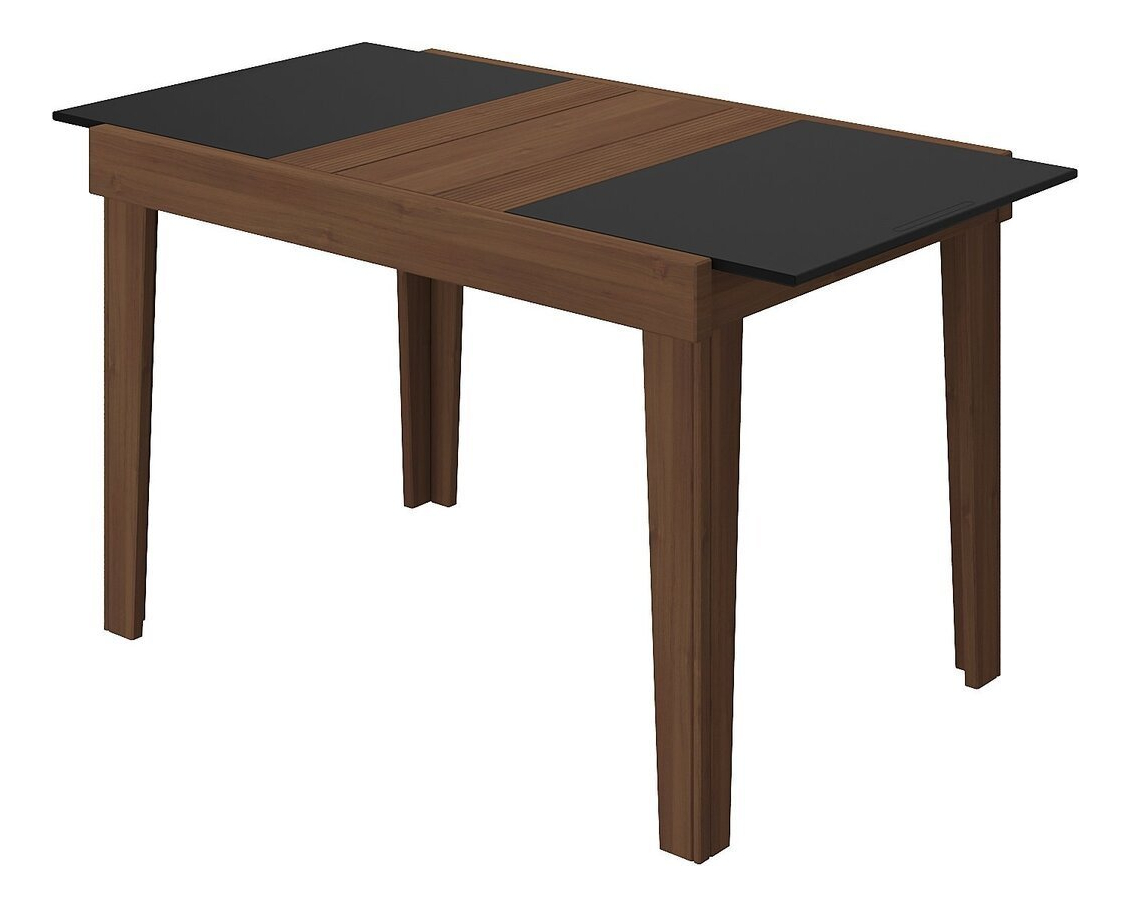 Mesa de Jantar Extensível 120 cm Naturalle Imbuia/Preto 4