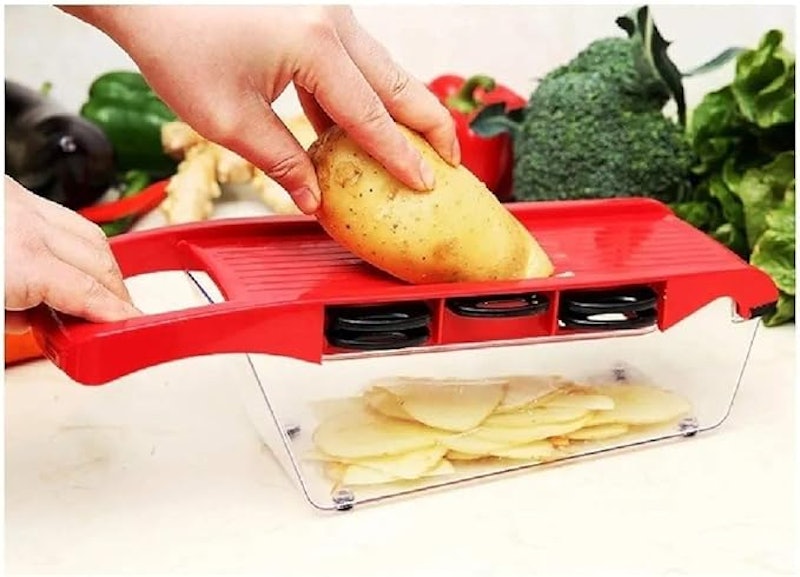 Mandoline Slicer Nicer Fatiador Cortador de Legumes 6 em 1 3
