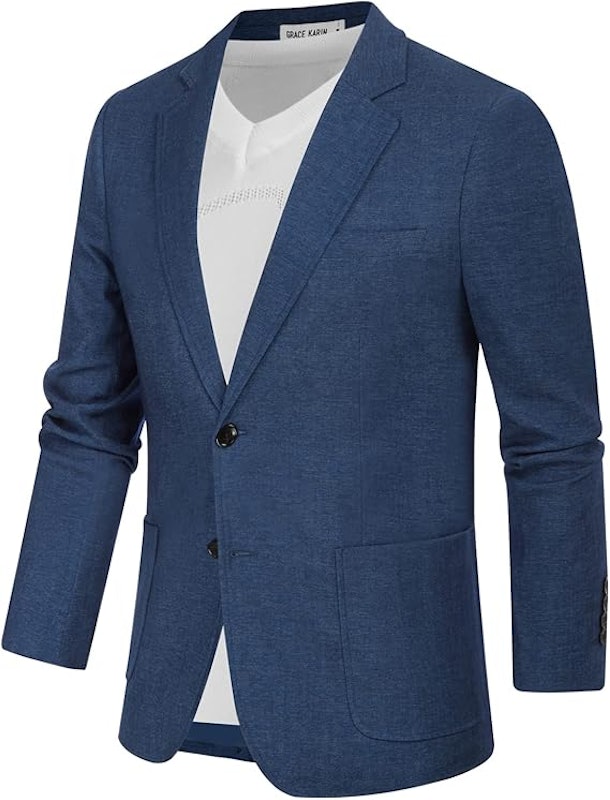 Blazer Masculino Casual, Jaqueta Esportiva Leve com 2 Botões 2