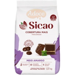 Cobertura Fracionada Sabor Chocolate Meio Amargo Sicao Mais
