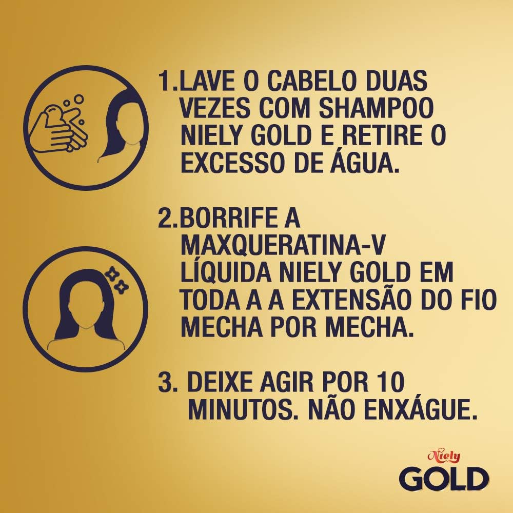 Queratina Líquida Niely Gold Reconstrução Potente 4