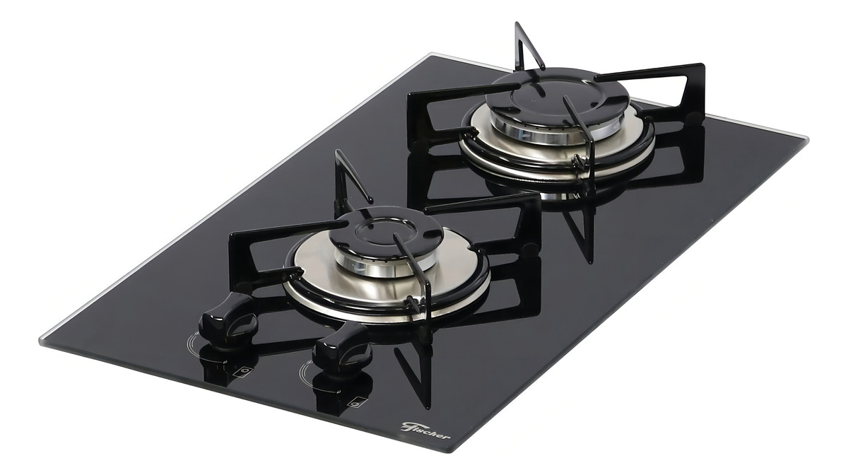 Cooktop a Gás Fischer 2 Bocas Mesa Vidro 4