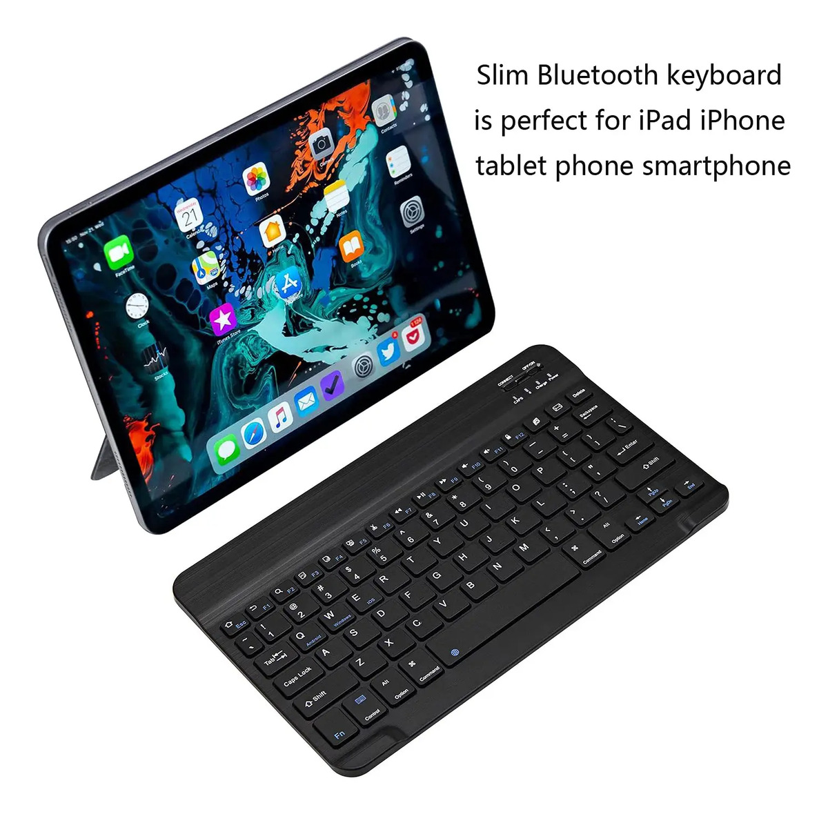 Mini Teclado Bluetooth Ultrafino Portátil Recarregável 2