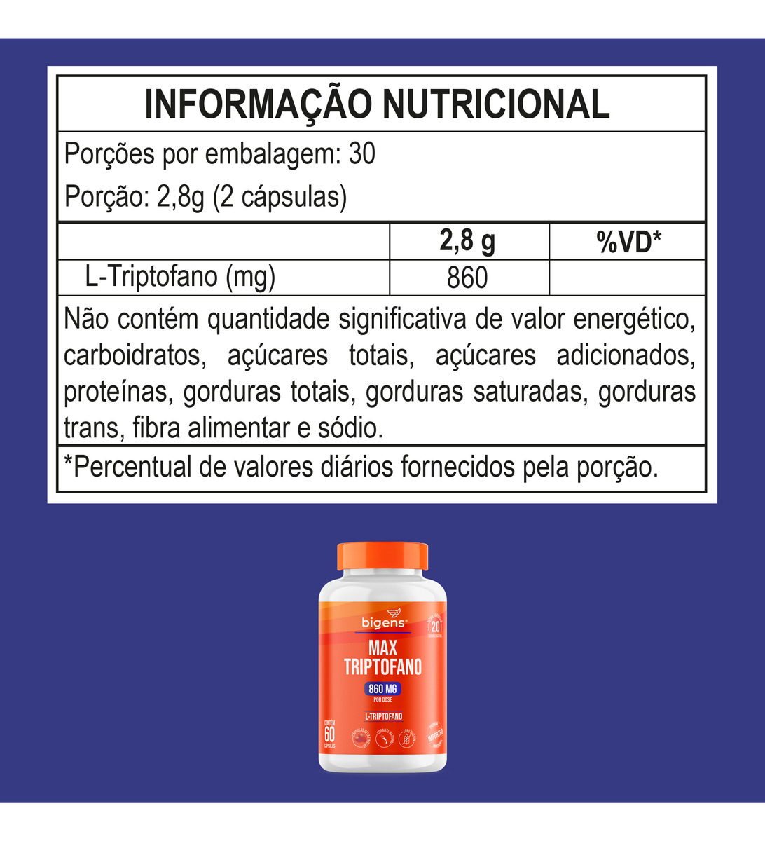 Max Triptofano 860 mg por Dose 5