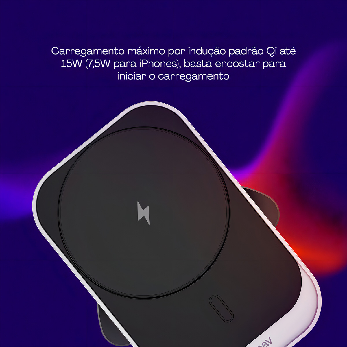 Carregador Veicular Magnético Compatível MagSafe 2