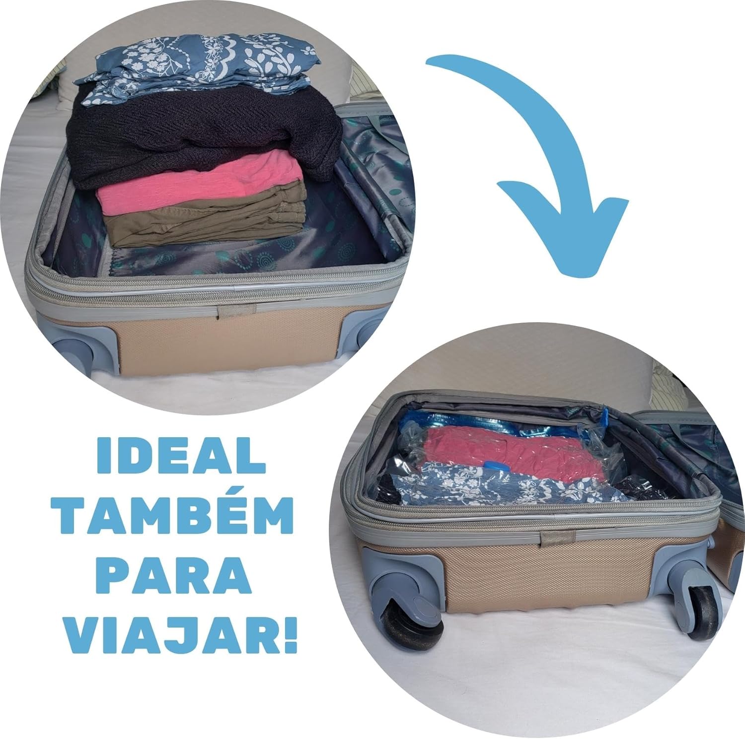 Kit 10 Sacos a Vácuo + Bomba 2