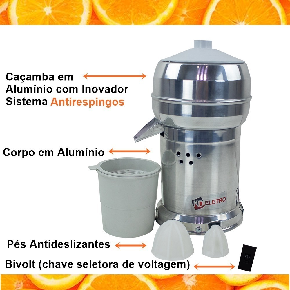 Espremedor de Frutas Industrial de Aluminío 5