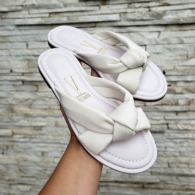 Sandália Rasteira Vizzano Nó Off White 5