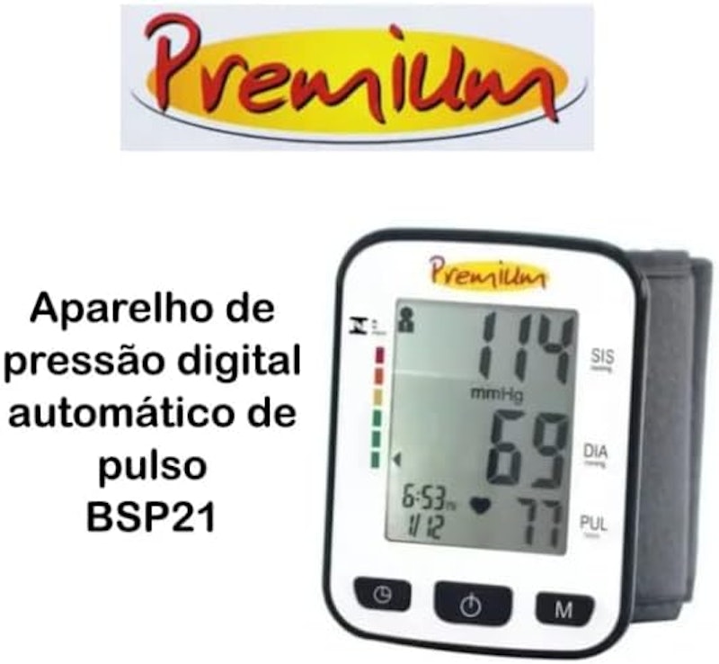 Aparelho de Pressão Digital de Pulso Premium BPSP21 4