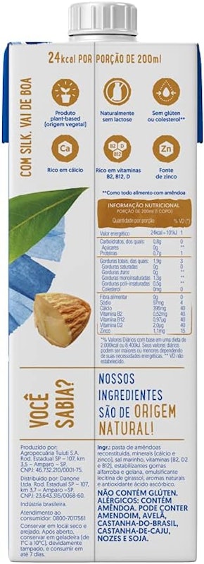 Bebida Vegetal Amêndoa sem Açúcar 2