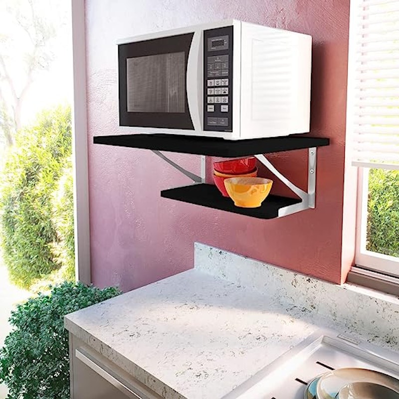 Suporte para Forno e Micro-ondas Madeira e Metal 2