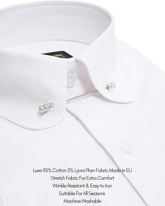 Camisa de Gola Alta com Risca de Giz Jack Martin 2