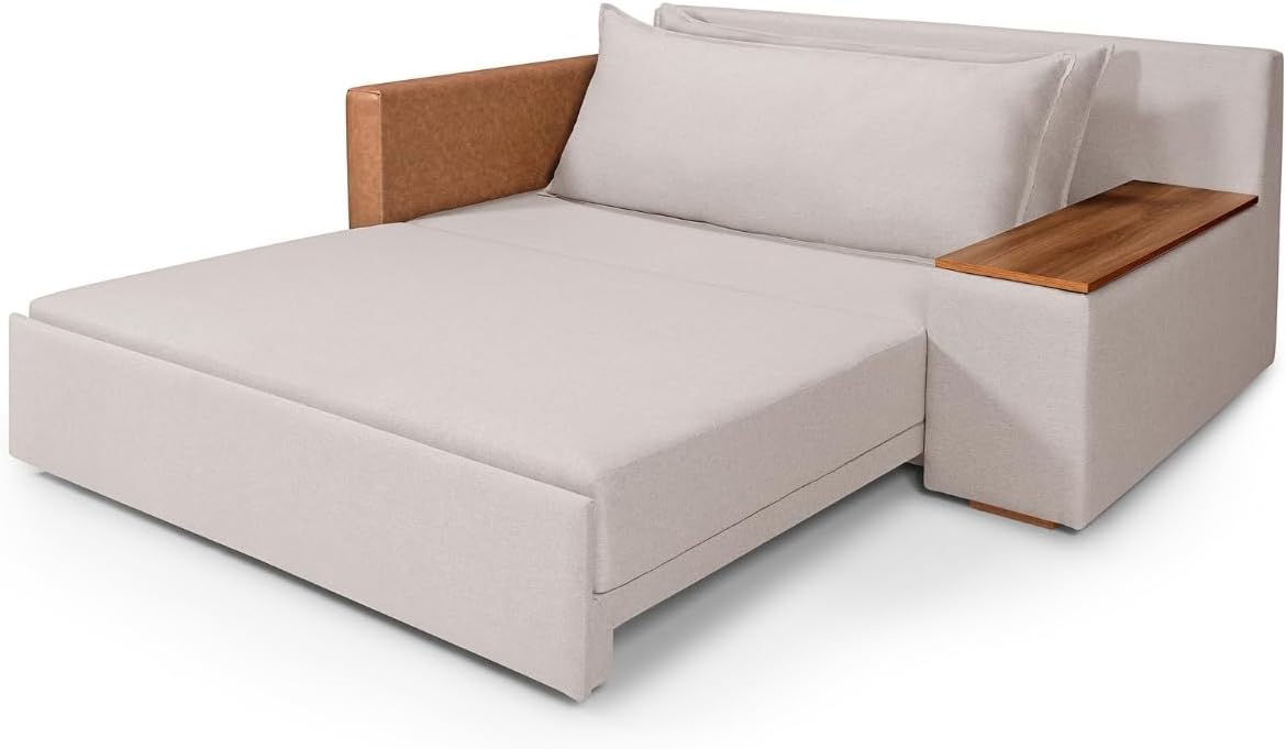Sofá Cama Panamá Compose Linho Cinza Claro 185/856 1