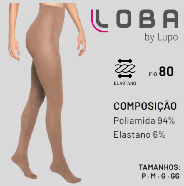 Meia Calça Adulto Opaca Fio 80  3
