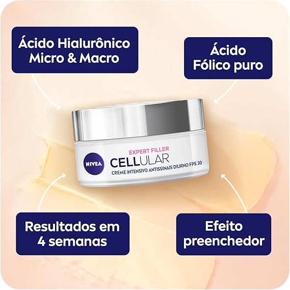 Creme Facial Antissinais Cellular Filler Dia FPS 30 4