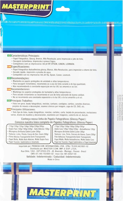 Papel Foto Glossy - Brilhante Branco - 180 Gramas A4 2