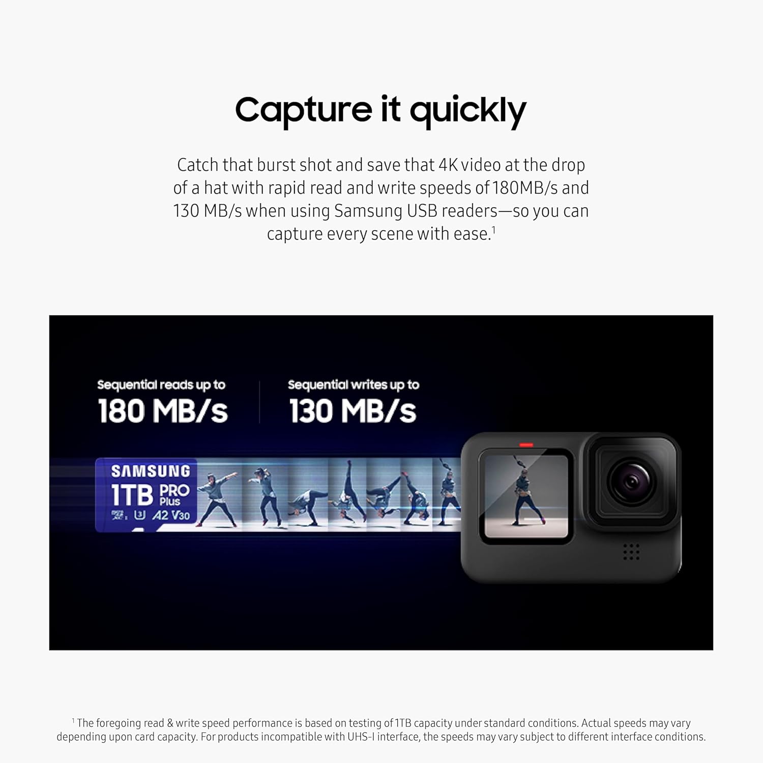 Cartão microSDXC PRO Plus 1 TB UHS-I + Adaptador Samsung 4
