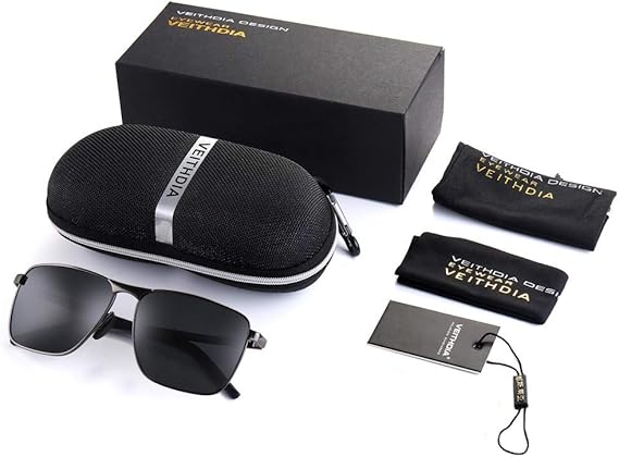 Óculos de Sol Vintage Masculino Polarizado com Lente UV400 2