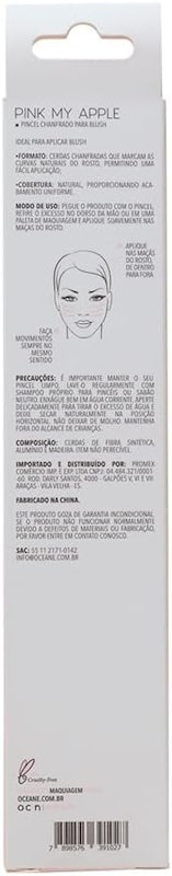 Pincel para Blush Chanfrado Pink My Apple Ocn5 4