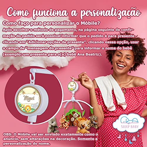 Móbile Berço Bebê Musical e Giratório Animais da Floresta 5