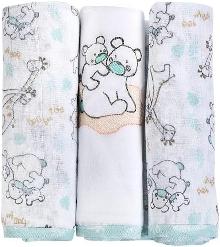 Kit Fralda de Pano para Bebê com Bainha 100% Algodão Premium Loupiot Minasrey 2