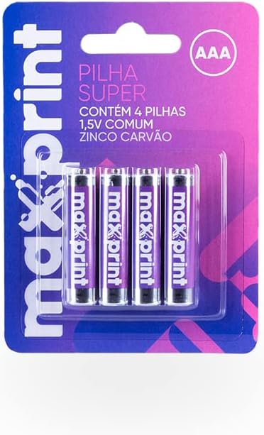 Pilha Comum Maxprint AAA Palito 1.5 V 1