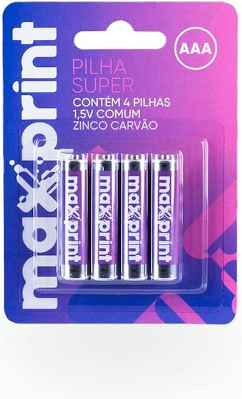 Pilha Comum Maxprint AAA Palito 1.5 V 1