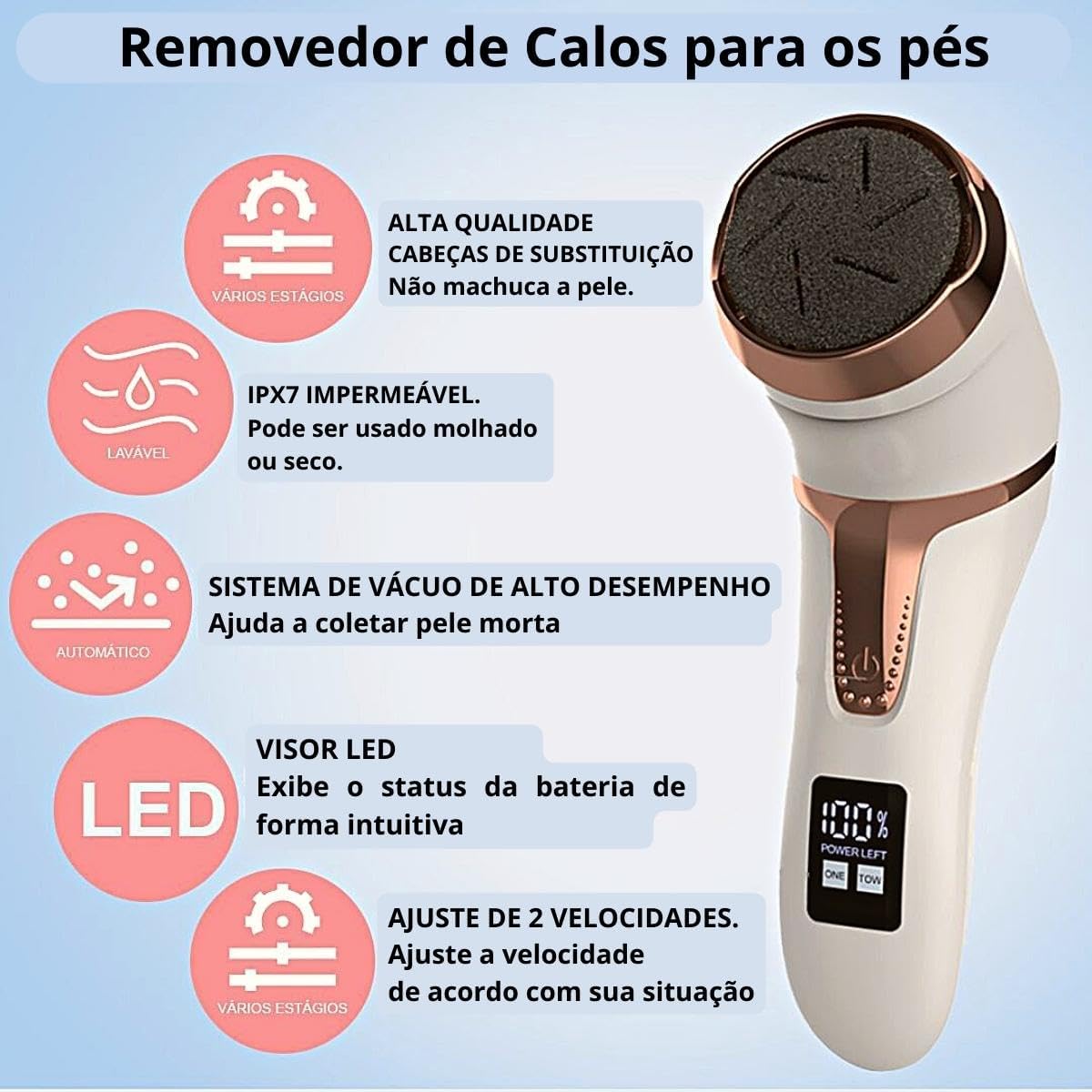 Removedor de Calos e Rachaduras Elétrico  3