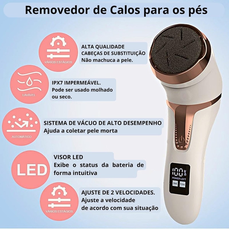 Removedor de Calos e Rachaduras Elétrico 3