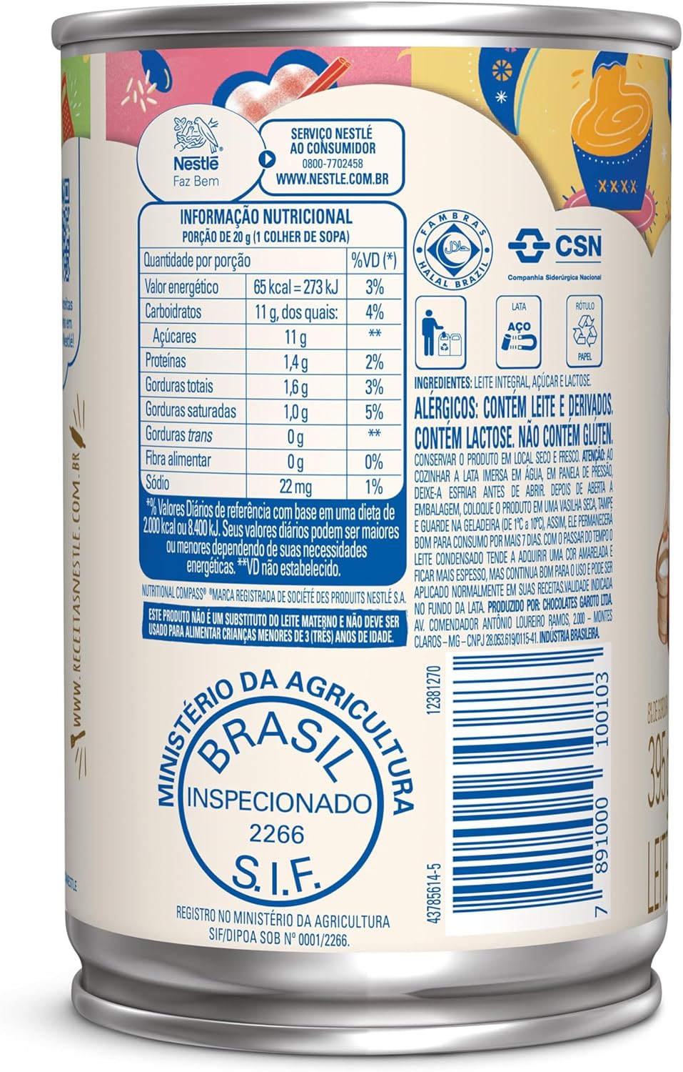 Leite Condensado Moça Lata 395 g 2